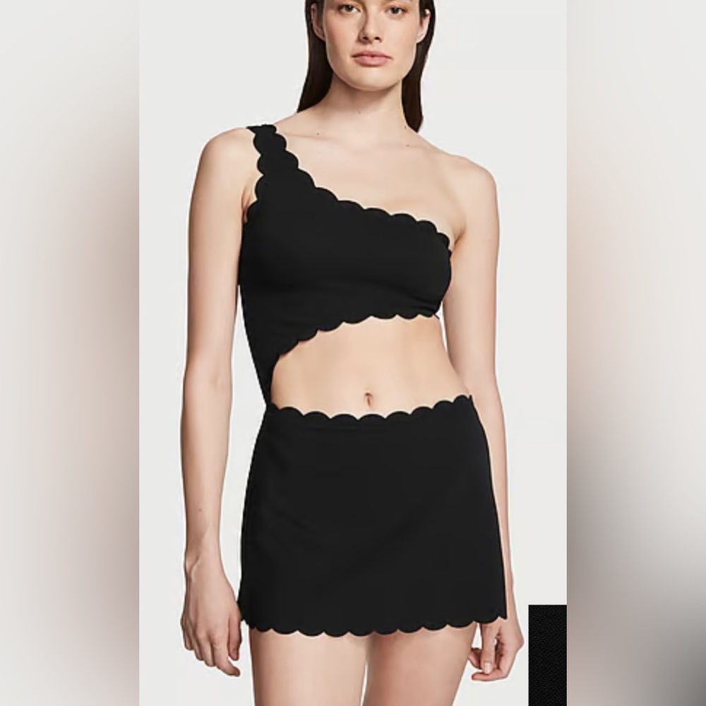 Victoria Secret Black Scalloped Dress